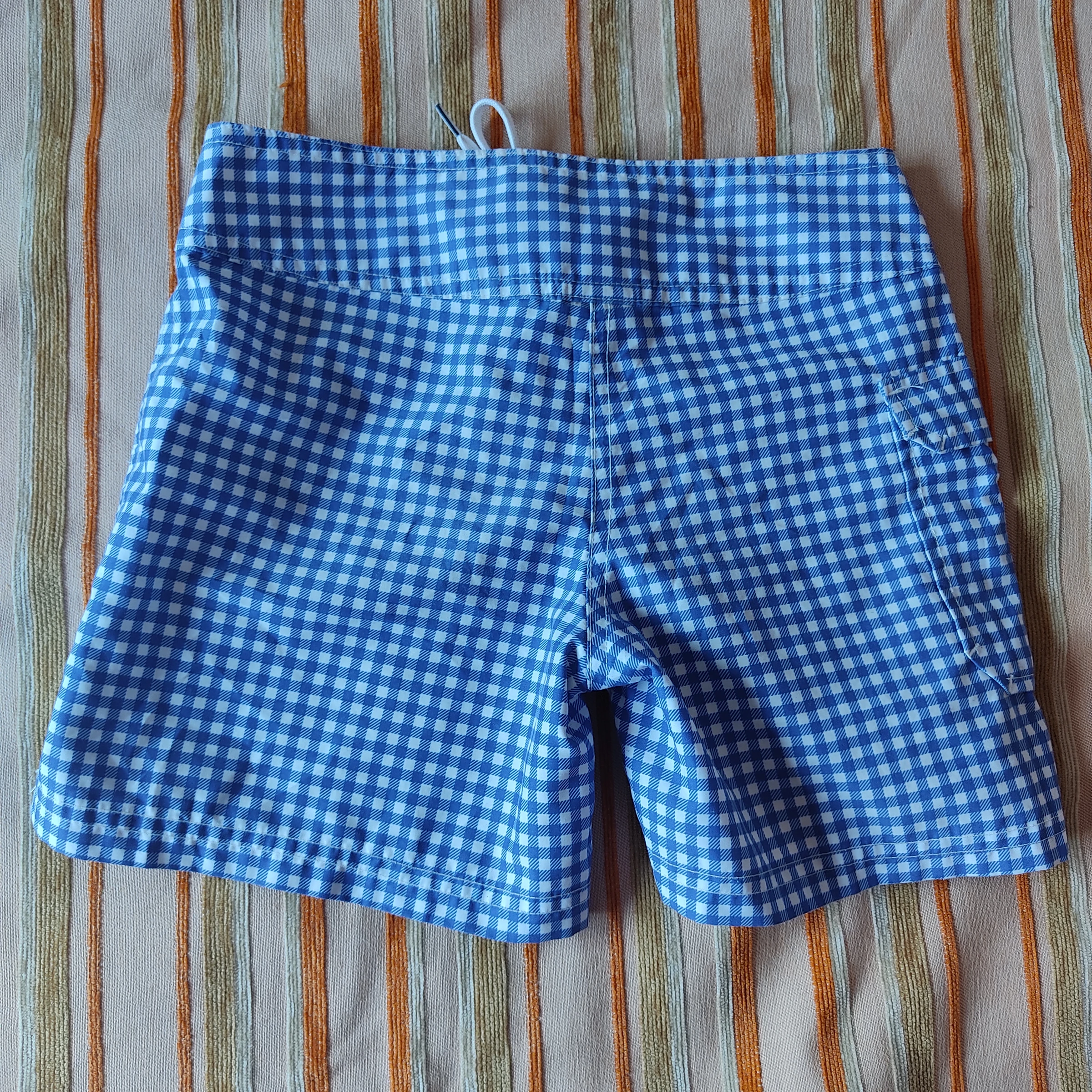 Blue and white checkered swimsuit for boys. Size 8 years – photo 2